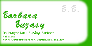 barbara buzasy business card