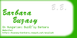 barbara buzasy business card